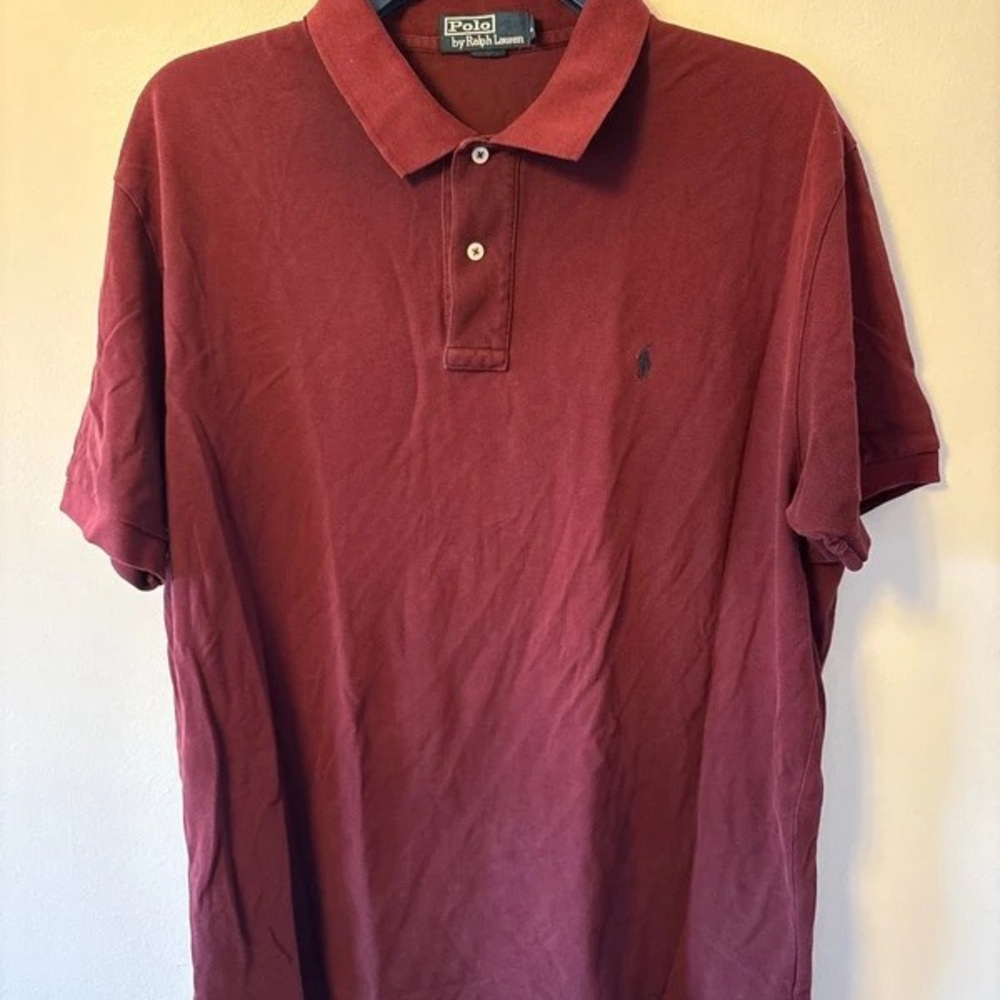 Ralph Lauren Men's Maroon Polo Shirt